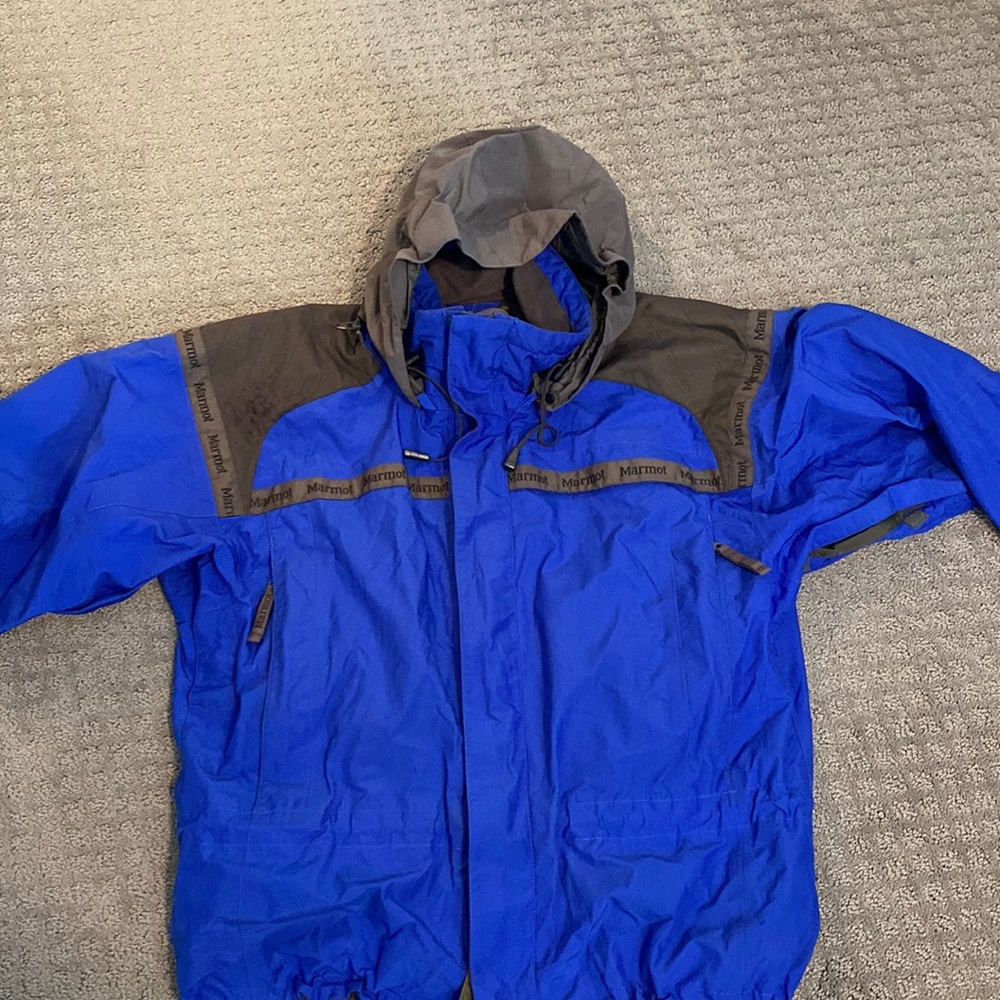 Marmot jacket blue and gray